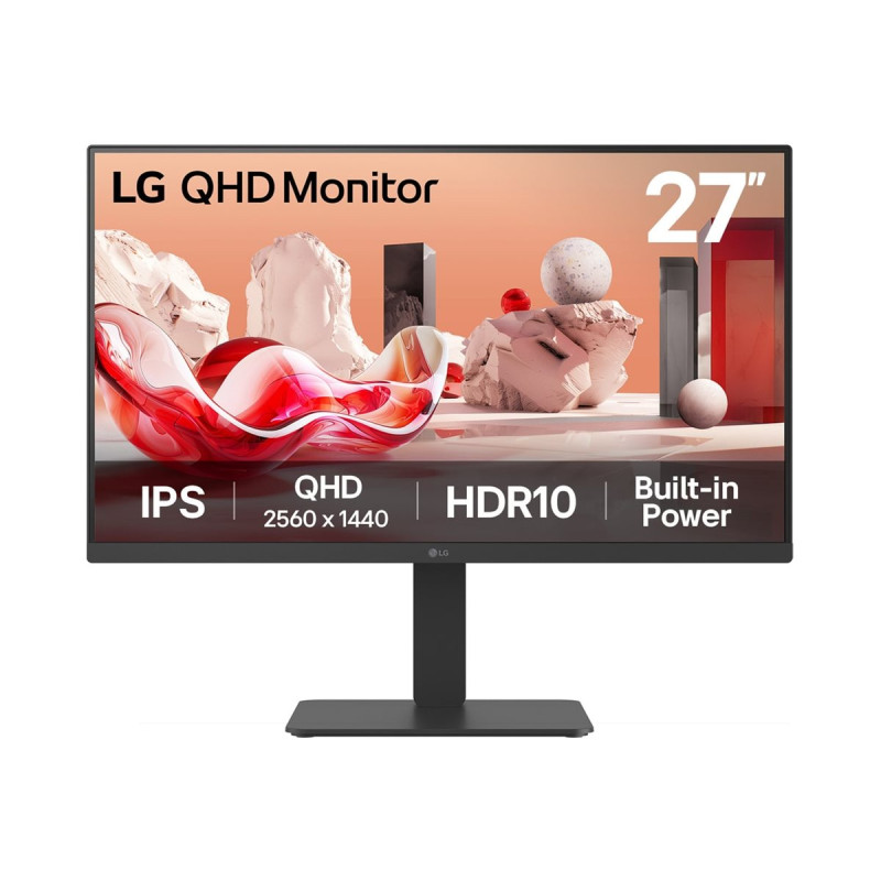 LG | 27BA54QB-B | 27 " | IPS | QHD | 16:9 | 75 Hz | 5 ms | 2560 x 1440 pixels | 350 cd/m | HDMI ports quantity 2