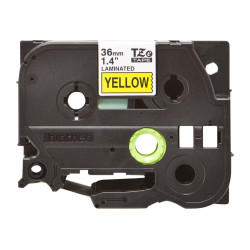 Brother | TZe-661 Laminated Tape | Black on Yellow | TZe | 8 m | 3.6 cm