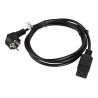 Lanberg CEE 7/7- IEC 320 C19 power cord 1.8m 16A VDE, black | Lanberg