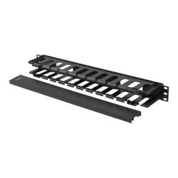Lanberg 19" Cable managmement 1U, Type A, Plastic, Black | Lanberg