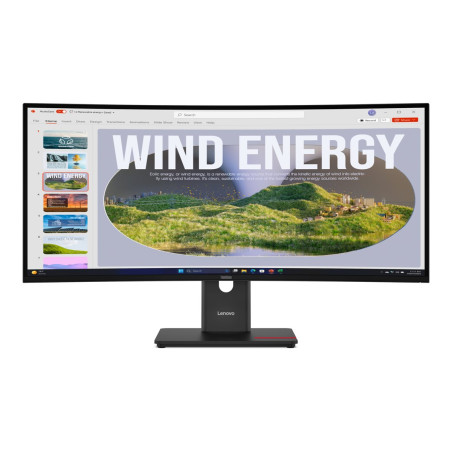Lenovo | ThinkVision | T34WD-40 | 34 " | VA | 21:9 | 120 Hz | 4 ms | 3440 x 1440 pixels | 300 cd/m | HDMI ports quantity 1 | Ecl