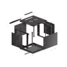Lanberg | Rack cabinet 19" wall-mount 9U/600x600 (flat pack) for self-assembly with metal door | WF01-6609-00B | Black