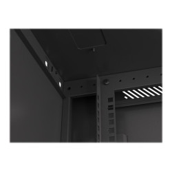 Lanberg | Rack cabinet 19" wall-mount 9U/600x600 (flat pack) for self-assembly with metal door | WF01-6609-00B | Black