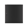 Lanberg | Rack cabinet 19" wall-mount 12U/600x450 for self-assembly with metal door (flat pack) | WF01-6412-00B | Black