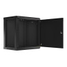 Lanberg | Rack cabinet 19" wall-mount 12U/600x450 for self-assembly with metal door (flat pack) | WF01-6412-00B | Black