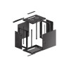 Lanberg | Rack cabinet 19" wall-mount 12U/600x450 for self-assembly with metal door (flat pack) | WF01-6412-00B | Black