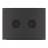 Lanberg | Rack cabinet 19" wall-mount 12U/600x450 for self-assembly with metal door (flat pack) | WF01-6412-00B | Black