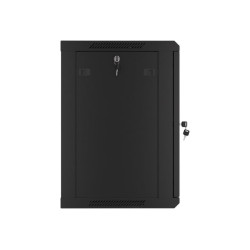 Lanberg | Rack cabinet 19" wall-mount 12U/600x450 for self-assembly with metal door (flat pack) | WF01-6412-00B | Black