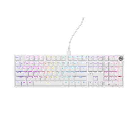 Genesis Thor 404 | Mechanical Gaming Keyboard | Wired | US | White | USB | Gateron Yellow Pro