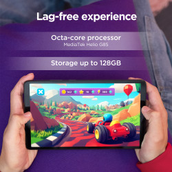 Lenovo Tab One 8.7 HD Touch MediaTek Helio G85/4GB/64GB/Arm Mali-G52/Android 14/Grey/LTE/2Y Warranty | Lenovo Tab (without power