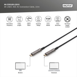 Digitus 4K USB Type-C AOC AV Connection Cable | AK-330160-150-S