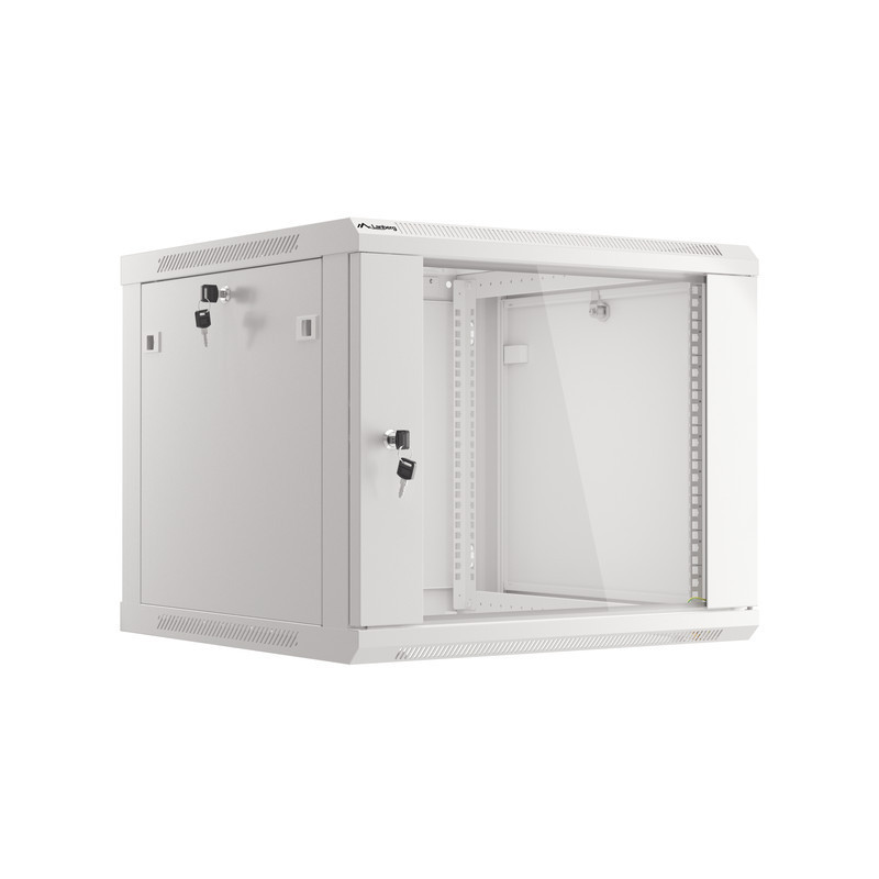 Lanberg | Rack cabinet 19" wall-mount 9U/600x600 (flat pack) with glass door | WF01-6609-10S | Grey