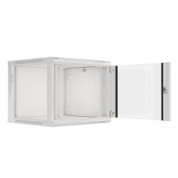 Lanberg | Rack cabinet 19" wall-mount 9U/600x600 (flat pack) with glass door | WF01-6609-10S | Grey