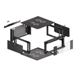Lanberg | Rack cabinet 19" wall-mounted 4U 600 fast assembly (flat pack) | WFFA-5604-10B | Black