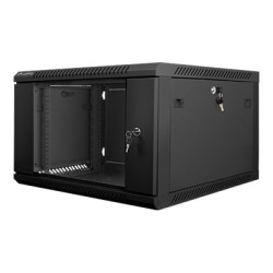 Lanberg | Rack cabinet 19" wall-mount 6U/600x600 (flat pack) | WF01-6606-10B | Black