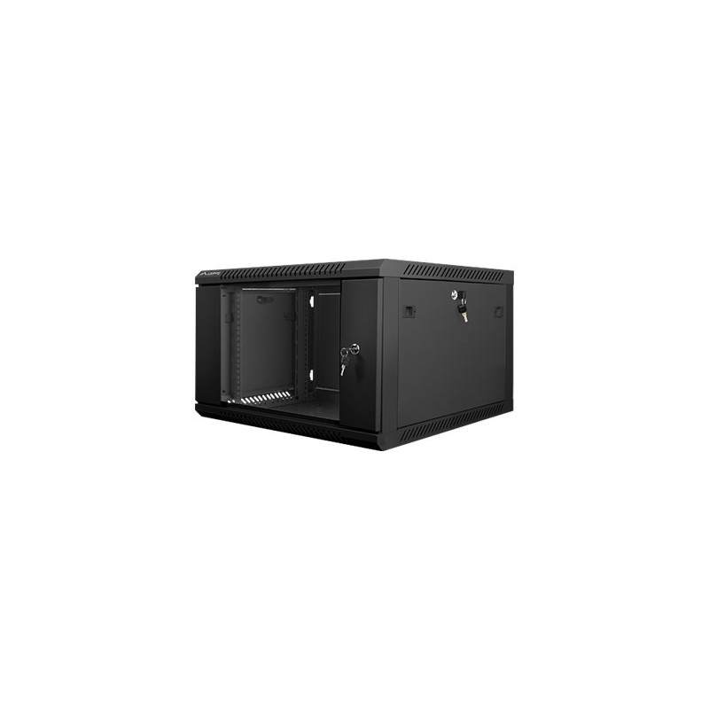Lanberg | Rack cabinet 19" wall-mount 6U/600x600 (flat pack) | WF01-6606-10B | Black