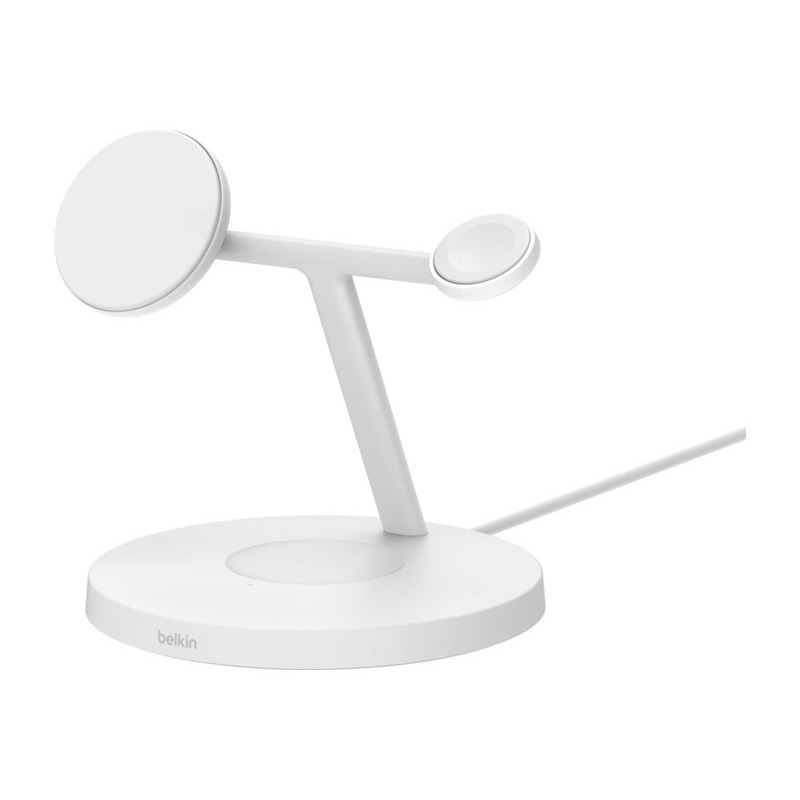 BELKIN BOOST CHARGE PRO 3in1 15w Wireless Charger with Apple watch fast charge, White | Belkin