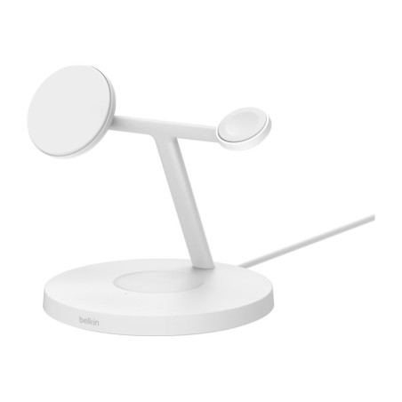BELKIN BOOST CHARGE PRO 3in1 15w Wireless Charger with Apple watch fast charge, White | Belkin
