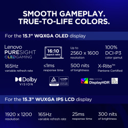 Lenovo Legion 5 15IRX10 | Eclipse Black | 15.1 " | OLED | WQXGA | 2560 x 1600 pixels | Glossy | Intel Core i7 | i7-14700HX | 16 