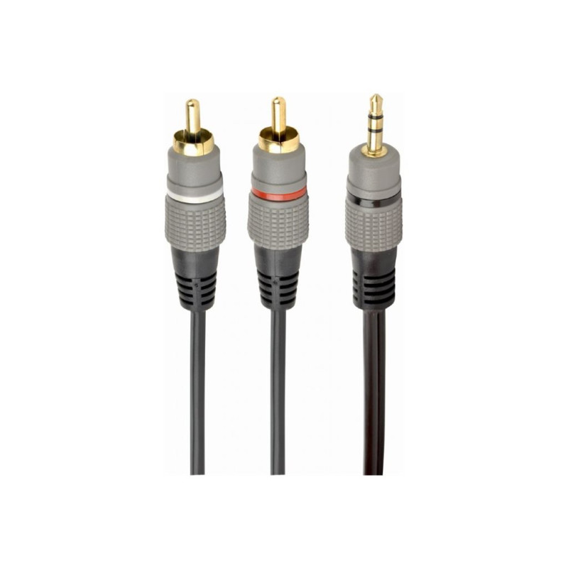Cablexpert 3.5 mm stereo plug to 2xRCA plugs, gold-plated connectors, 1.5 | CCA-352-1.5M