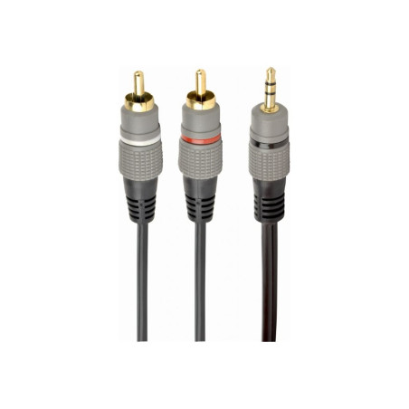 Cablexpert 3.5 mm stereo plug to 2xRCA plugs, gold-plated connectors, 1.5 | CCA-352-1.5M