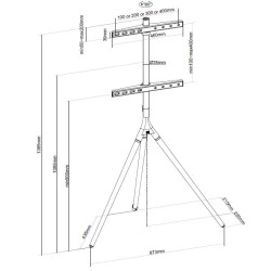 ONE For ALL Floor stand WM 7472 32-65 " Turn Maximum weight (capacity) 30 kg Light