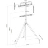 ONE For ALL Floor stand WM 7472 32-65 " Turn Maximum weight (capacity) 30 kg Light