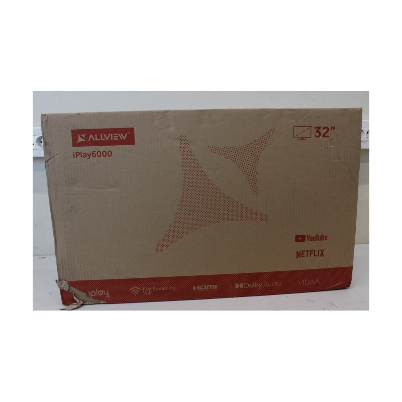 SALE OUT. Allview 32iPlay6000-H | 32" (81 cm) | Smart TV | VIDAA | HD | Black | DAMAGED PACKAGING,SCRATCHED ON HTE FRAME | Allvi