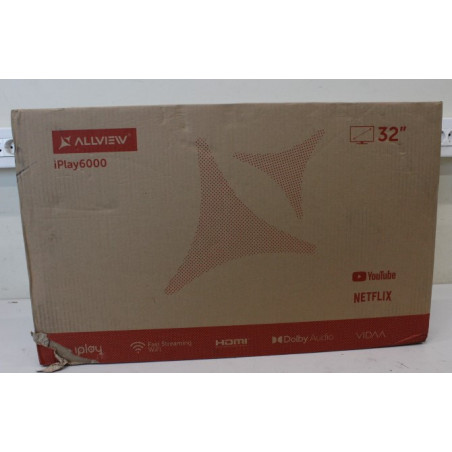 SALE OUT. Allview 32iPlay6000-H | 32" (81 cm) | Smart TV | VIDAA | HD | Black | DAMAGED PACKAGING,SCRATCHED ON HTE FRAME | Allvi