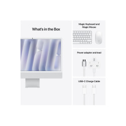 Apple iMac 24 4.5K Retina, Apple M4 8C CPU, 8C GPU/16GB/256GB SSD/Silver/INT | Apple