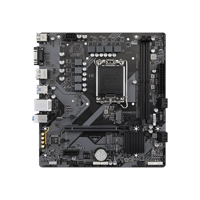 Gigabyte B760M E | Processor family Intel | Processor socket LGA1700 | DDR5 | Supported hard disk drive interfaces M.2, SATA | N