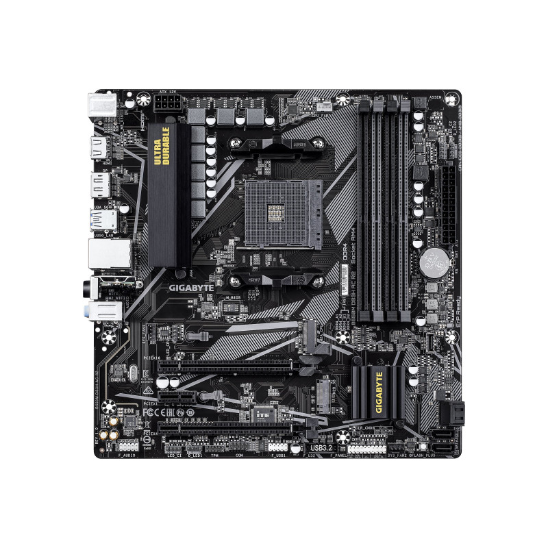 Gigabyte B550M DS3H AC R2 | Processor family AMD | Processor socket AM4 | DDR4 DIMM | Supported hard disk drive interfaces SATA,