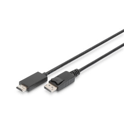 Digitus Adapter Cable, DP - HDMI type A | DisplayPort to HDMI | 2 m