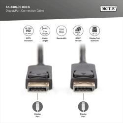 Digitus Connection Cable | DisplayPort to DisplayPort | 3 m