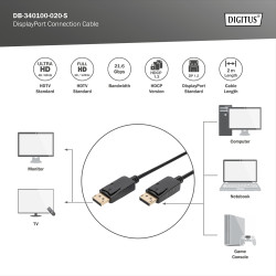 Digitus DisplayPort Connection Cable | DisplayPort | 2 m