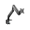 Digitus Desk Mount | Universal Single Monitor Mount with Gas Spring and Clamp Mount | Adjustable Height, Rotate, Tilt, Swivel | 