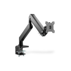 Digitus Desk Mount | Universal Single Monitor Mount with Gas Spring and Clamp Mount | Adjustable Height, Rotate, Tilt, Swivel | 