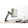 Digitus Desk Mount | Universal Single Monitor Mount with Gas Spring and Clamp Mount | Adjustable Height, Rotate, Tilt, Swivel | 