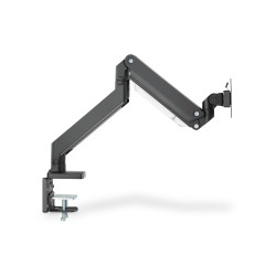 Digitus Desk Mount | Universal Single Monitor Mount with Gas Spring and Clamp Mount | Adjustable Height, Rotate, Tilt, Swivel | 