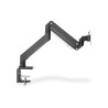 Digitus Desk Mount | Universal Single Monitor Mount with Gas Spring and Clamp Mount | Adjustable Height, Rotate, Tilt, Swivel | 