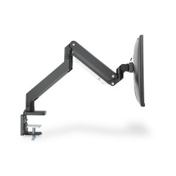Digitus Desk Mount | Universal Single Monitor Mount with Gas Spring and Clamp Mount | Adjustable Height, Rotate, Tilt, Swivel | 