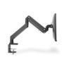 Digitus Desk Mount | Universal Single Monitor Mount with Gas Spring and Clamp Mount | Adjustable Height, Rotate, Tilt, Swivel | 