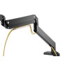Digitus Desk Mount | Universal Single Monitor Mount with Gas Spring and Clamp Mount | Adjustable Height, Rotate, Tilt, Swivel | 