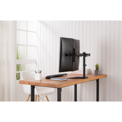 Digitus Desk Mount | DA-90401 | Adjustable Height, Rotate, Swivel | 15-32 " | Maximum weight (capacity) 2x8 kg | Black