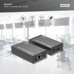 Digitus | HDMI IP Extender Set, Full HD, 120 m | DS-55517