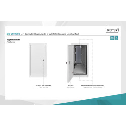 Digitus Computer housing with in-built filter fan and levelling feet | DN-CC 9002 | Light grey