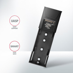 AXAGON USB-C 10Gbps - M.2 NVMe and SATA SSD THIN SCREWLESS box | EEM2-GTS2