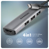 AXAGON USB-C 5Gbps STARTER 4in1 Hub | HMC-H3A