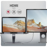 AXAGON Desk Mount | HMC-STND USB-C 5Gbps Stand and Hub 7in1 | Adjustable Height, Tilt | 10-16 " | Aluminum