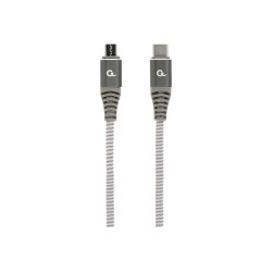 Cablexpert | Premium cotton braided USB Type-C to micro-USB charging and data cable, 1.5 m | CC-USB2B-CMMBM-1.5M